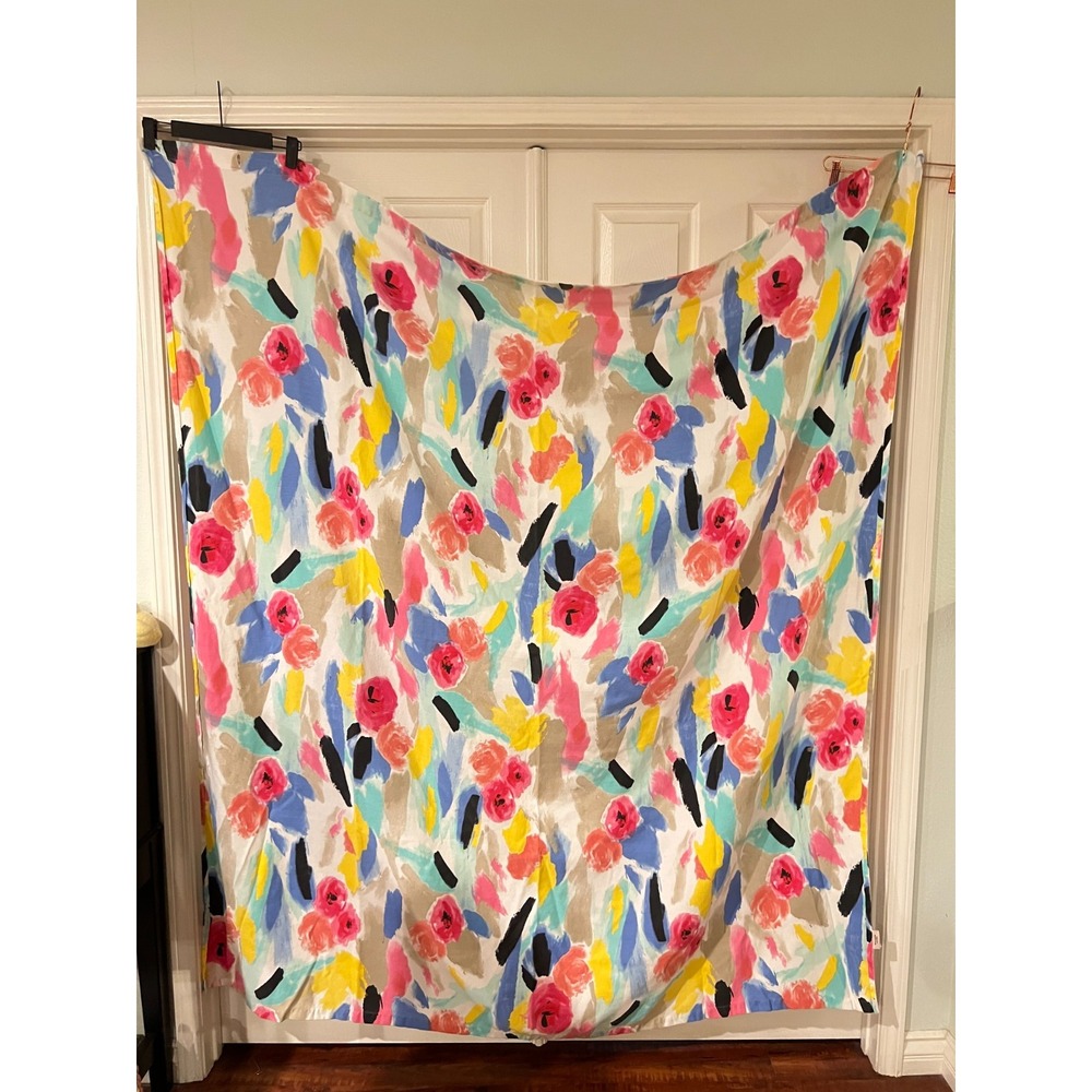 Kate Spade Floral Abstract Paintball Paintstroke Shower Curtain‎ Maximalist 90S